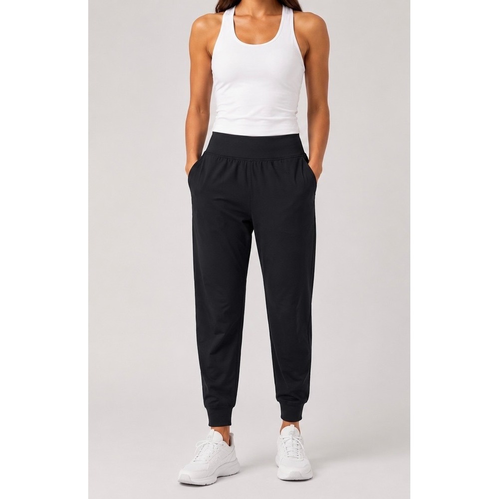 Under Armour Womens Meridian Joggers Black High Rise Training Pants Small SM